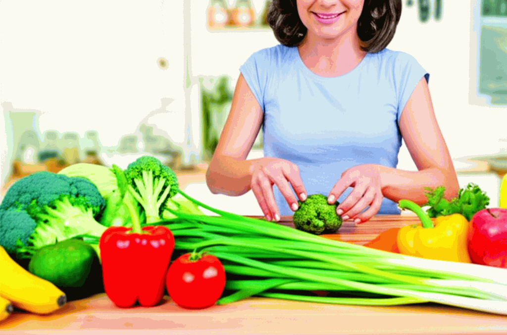 Creative illustration of a healthy lifestyle change to prevent kidney stones
