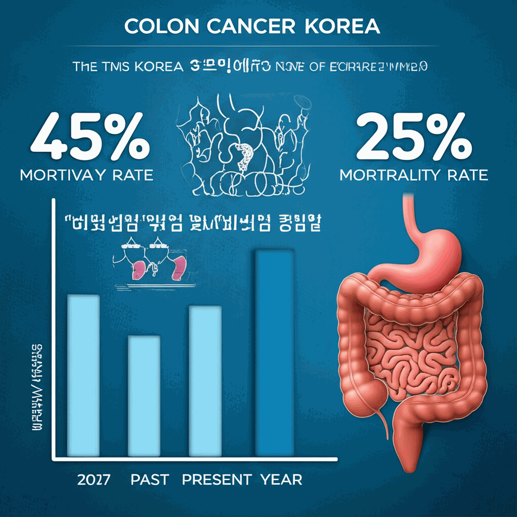 한국 대장암 발생률 변화 인포그래픽